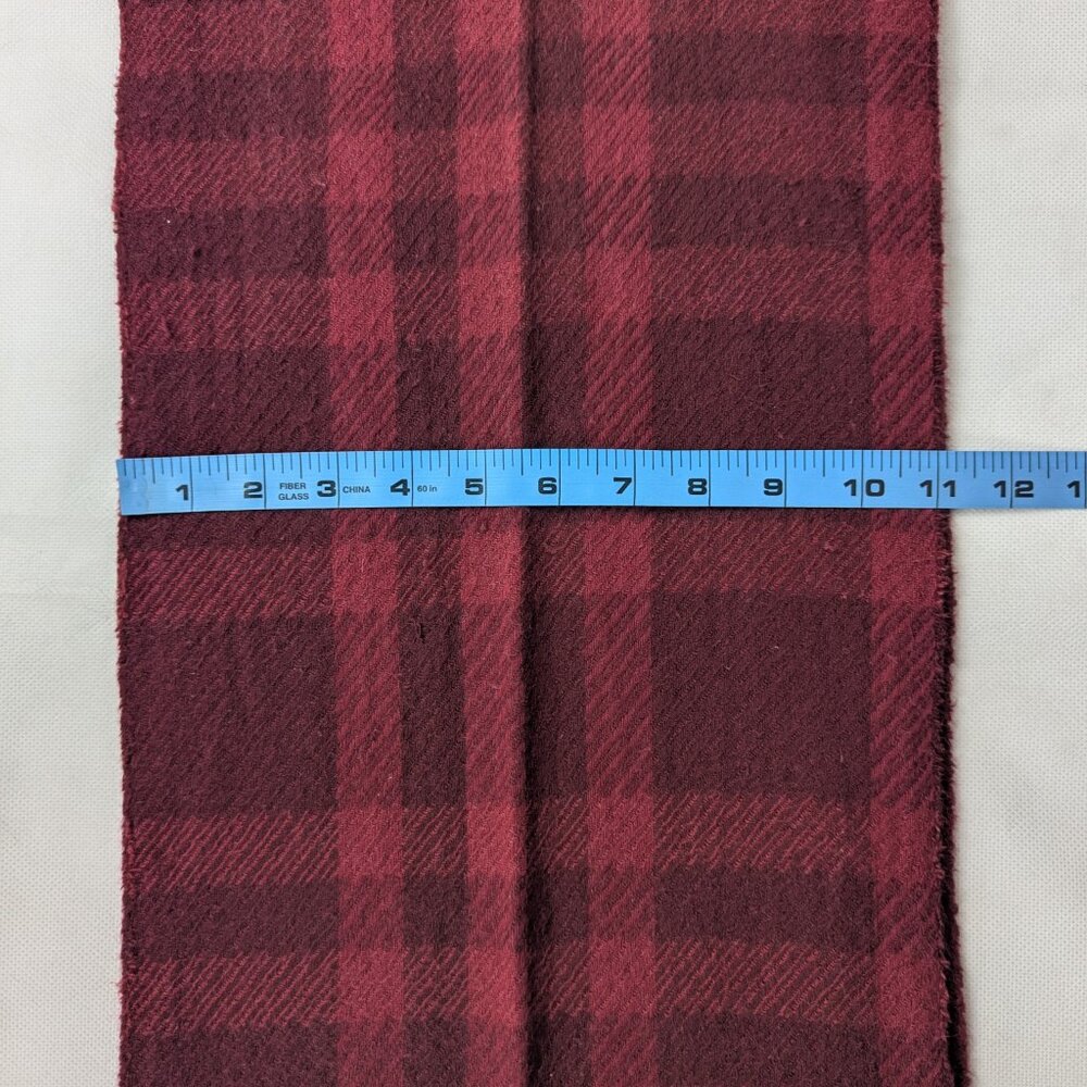 Burberry Classic Nova Check 100% Cashmere Maroon Scarf Made In Scotland - Picture 8 of 8